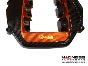 Nissan GT-R Engine Cover in Carbon Fiber w/ Orange Accents Nissan GT-R Engine Cover in Carbon Fiber w/ Orange Accents